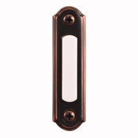 Heath Zenith Oil Rubbed Bronze Brown Metal Wired Pushbutton Doorbell