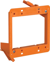 Carlon Rectangle PVC 2 gang Low Voltage Mounting Bracket Orange