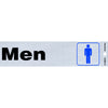 Hillman English Silver Restroom Decal 2 in. H X 8 in. W (Pack of 6)