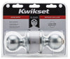 Kwikset  Polo  Satin Chrome  Entry Knobs  ANSI/BHMA Grade 3  1-3/4 in.