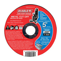 Diablo 5 in. D X 7/8 in. Aluminum Oxide Metal Cut-Off Disc 1 pk (Pack of 10)