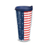 Tervis 24 oz Americana Stars Stripes Multicolored BPA Free Double Wall Tumbler