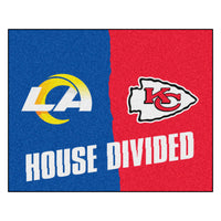 NFL House Divided - Rams / Chiefs House Divided Rug