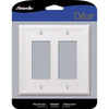 Amerelle White 2 gang Stainless Steel Rocker Wall Plate 1 pk