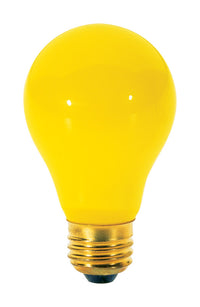 Satco 60 W A19 A-Line Incandescent Bulb E26 (Medium) Yellow (Pack of 12)