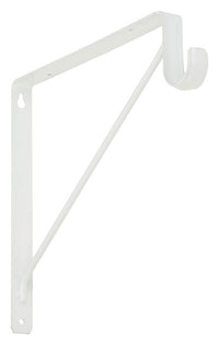 National Hardware White Steel Shelf/Rod Bracket 32 Ga. 12-7/16 in. L (Pack of 10)