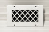 Steelcrest Designer 8 X 4 Wall /Ceiling White Return Vent Cover, With Face Mounting Screw Holes, No Damper