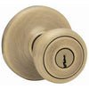 Kwikset Tylo Antique Brass Entry Knobs ANSI/BHMA Grade 3 1-3/4 in. (Pack of 3)