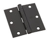 National Hardware 3-1/2 in. L Black Door Hinge 3 pk