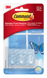 3M Command Small Plastic Hook 1-1/8 in. L 3 pk