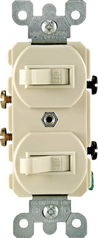 Leviton 15 amps Single Pole Toggle Switch Ivory 1 pk