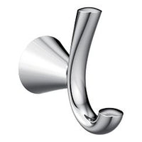 CHROME DOUBLE ROBE HOOK