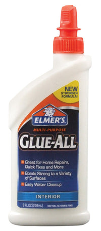 Elmer's Glue-All High Strength Polyvinyl acetate homopolymer All Purpose Adhesive 8 oz