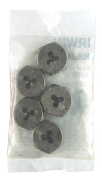 Irwin Hanson High Carbon Steel SAE Hexagon Die 10-24NC 1 pc. (Pack of 5)