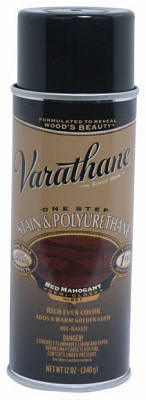 Varathane 243867 12 Oz Red Mahogany 1Step Oil Base Stain & Polyurethane Spray (Pack of 6)