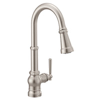 Spot resist stainless one-handle high arc pulldown kitchen faucet