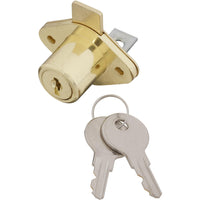 VKA826 Keyed 3/4" Drawer Lock - Brass