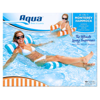 Aqua Assorted Fabric/Mesh Inflatable 4-in-1 Monterey Hammock Pool Lounge