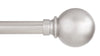 Kenney Mercer Brushed Nickel Silver Ball Curtain Rod 66 in. L X 120 in. L