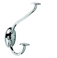 Spectrum 1.25 in. L Silver Chrome Medium Traditional Coat/Hat Hook 1 pk