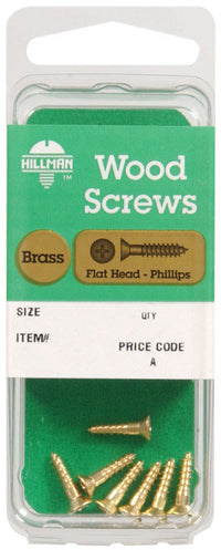 Hillman No. 8 x 1 in. L Phillips Wood Screws 4 pk (Pack of 10)