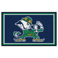 Notre Dame Leprechaun 4ft. x 6ft. Plush Area Rug