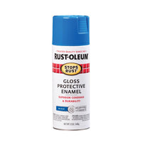 Rust-Oleum Stops Rust Gloss Sail Blue Spray Paint 12 Oz. (Pack Of 6)