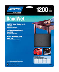 Norton SandWet 11 in. L X 9 in. W 1200 Grit Aluminum Oxide Waterproof Sandpaper 5 pk