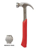 Milwaukee 20 oz Smooth Face Claw Hammer 14 in. Rubber Handle