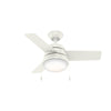 Hunter Aker 36 in. White LED Indoor Ceiling Fan