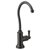 Matte black one-handle high arc beverage faucet