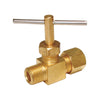 Dial CC Brass Straight Needle Valve