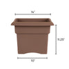 Bloem Chocolate Resin UV-Resistant Square Veranda Planter 11 H x 14 W in.