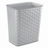 Sterilite 10346A06 3.4 Gallon White Weave Wastebasket (Pack of 6)