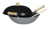 Joyce Chen Carbon Steel Wok Set 14 in. Silver