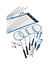 Halex Double Guide Rope System Pole Anchors & Stakes Select Badminton Set 9 H x 3.5 W x 24.75 L in.