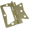 National Hardware 3-1/2 in. L Brass-Plated Surface-Mounted Hinge 2 pk