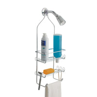 iDesign Milo 21.25 in. H X 4.25 in. W X 9 in. L Chrome Silver Shower Caddy