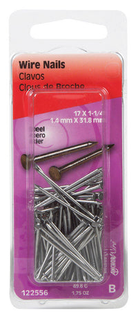 Hillman 1-1/4 in. L Wire Brite Steel Nail Smooth Shank Flat (Pack of 6)