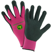 West Chester John Deere Women's Nitrile Coated Foam Palm Dipped Gloves Black/Pink L 1 pair (Pack of 3)