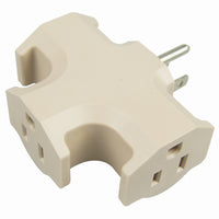 Heavy-Duty Adapter, 3-Outlets, Beige