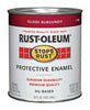 Rust-Oleum Stops Rust Indoor and Outdoor Gloss Burgundy Oil-Based Protective Paint 1 qt