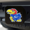 University of Kansas Black Metal Hitch Cover - 3D Color Emblem