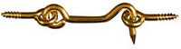 National Hardware Gold Solid Brass 2-1/2 in. L Hook and Eye 1 pk