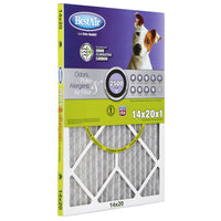 BestAir 14 in. W X 20 in. H X 1 in. D 11 MERV Pleated Allergen Air Filter (Pack of 6)