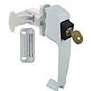 National Hardware White Zinc Push Button Keyed Latch 1 pk