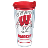 Tervis Collegiate 24 oz Wisconsin Badgers Multicolored BPA Free Tumbler with Lid