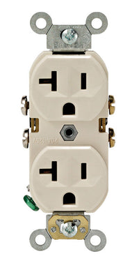 Leviton 20 amps 125 V Duplex Light Almond Outlet 5-20R 1 pk