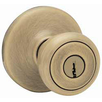 Kwikset  Tylo  Antique Brass  Entry Knobs  ANSI/BHMA Grade 3  1-3/4 in.