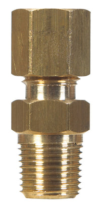 JMF 3/8 in. Compression x 1/4 in. Dia. Male Brass Connector (Pack of 10)